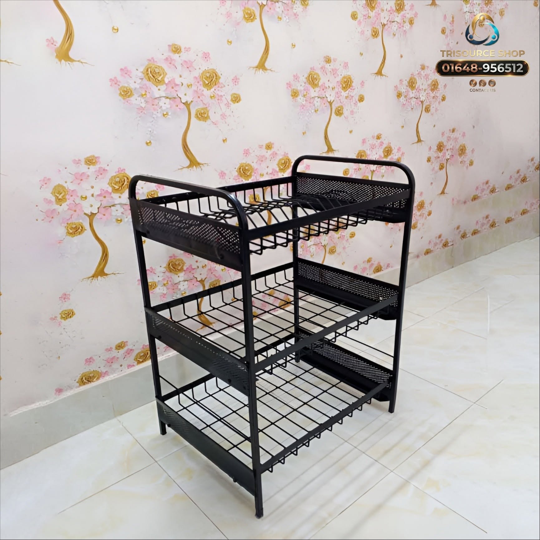 Kitchen Dish Organizer & Plate Storage Rack