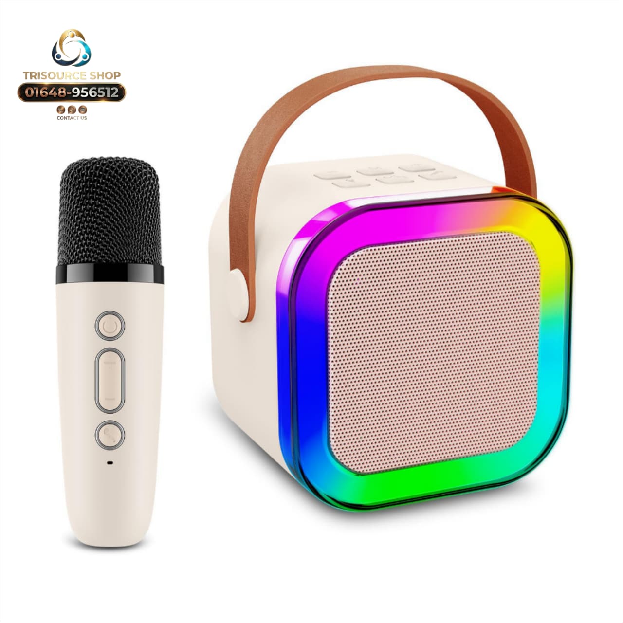 Mini Karaoke Speaker with Wireless Microphone | RGB Light